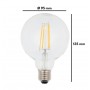 Lampada Filamento G95 8W, E27, 2700K