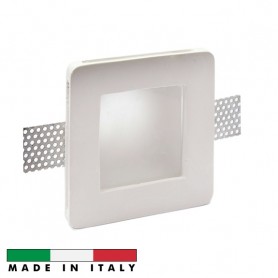 Portafaretto GU10 e MR16 in Gesso Pitturabile con Copertura Satinata