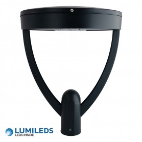 Lampione Stradale 40W, 120lm/W, Syntetich Black - Lumileds