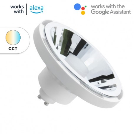 Lampada LED AR111 10W CCT Dimmerabile Smart WiFi -  Alexa e Google  Home