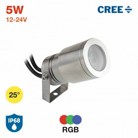 Faretto LED 5W RGB, IP68, DMX