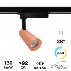 Faro LED 15W Monofase Rosa CRI92 Bianco Variabile 38° - Bridgelux LED