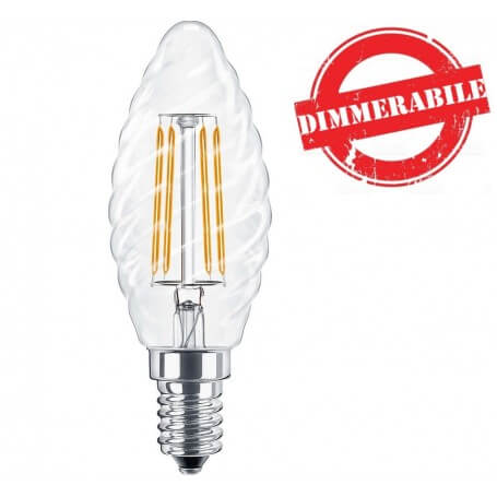 Lampadina LED a Filamento 4W E14 Dimmerabile