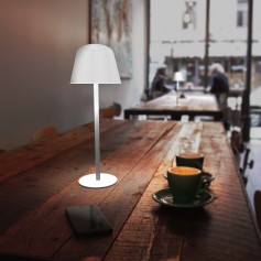 Lampada da Tavolo Ricaricabile 2.2W, IP54 CCT Dimmerabile - Bianca