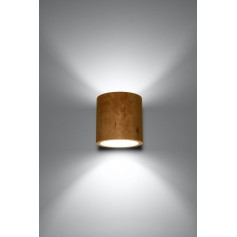 Applique da parete in Legno Naturale ORBIS 1 G9 da interno